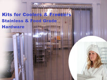 Load image into Gallery viewer, Freezer Strip Curtain Door Kit - Covers Up To 48" W X 96" H - Pvc Strips with Hardware
