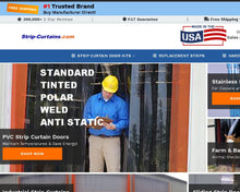 Load image into Gallery viewer, Industrial Strip Curtain Door Kit - Covers Up To 96" W X 120" H