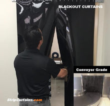 Load image into Gallery viewer, Black Strip Curtain Door Kit &quot;Blackout Strip Curtains&quot;
