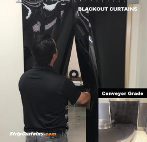 Black Strip Curtain Door Kit 