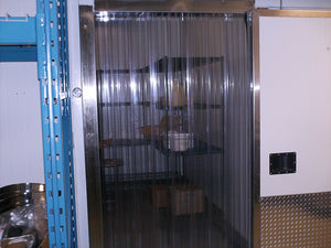 Freezer Strip Curtain Door Kit - Covers Up To 48" W X 96" H - Pvc Strips with Hardware