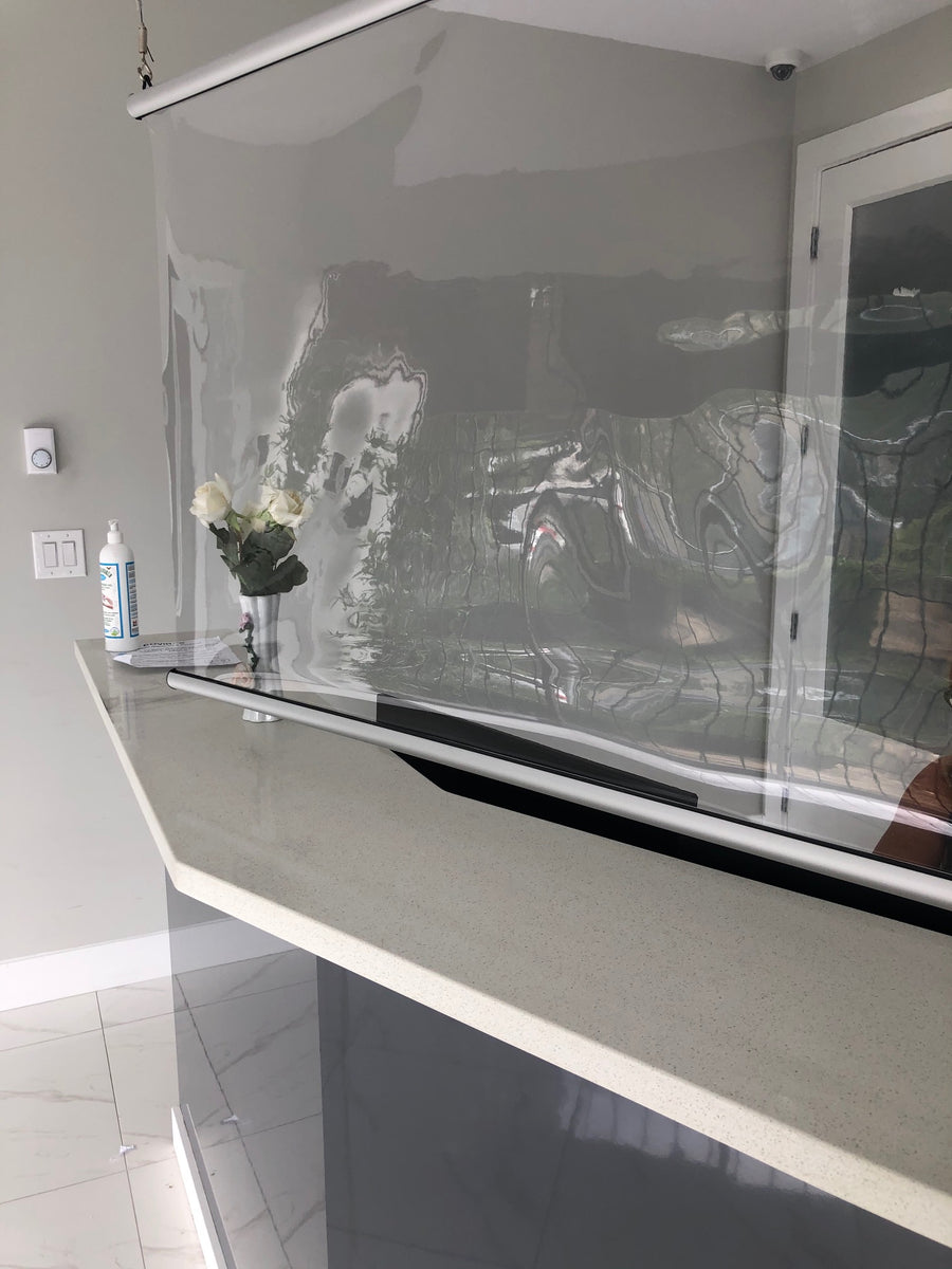 Clear Guard 40 mil PVC Suspended Separation Screen – stripcurtainsonline