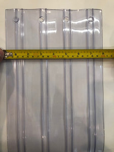 8" X .08" Ribbed Standard Replacement Strip From 72" long each with holes.