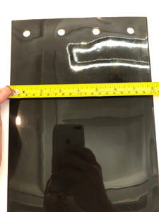 8" X .08" Black Opaque PVC Replacement Strip From 72" long each with holes.