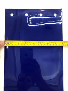 8" X .08" Blue Weld PVC Replacement Strip From 72" long each with holes.