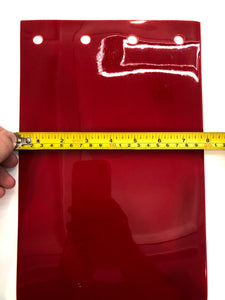8" X .08" Aztec Red PVC Replacement Strip From 72" long each with holes.