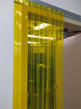 Load image into Gallery viewer, 8&quot; X .08&quot; Yellow Ribbed PVC Replacement Strip From 72&quot; long each with holes.