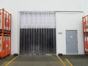 Sliding Pvc Strip Curtain Door Kit - Covers Up To 120" W X 96" H - Pvc Strips with Hardware