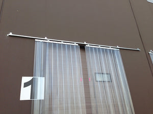 Sliding Pvc Strip Curtain Door Kit - Covers Up To 120" W X 96" H - Pvc Strips with Hardware