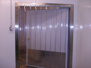 Strip Curtain Door Kit - Covers Up To 42" W X 90" H - Pvc Strips with Hardware